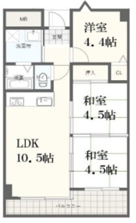 クリーンピア大津天満の物件間取画像